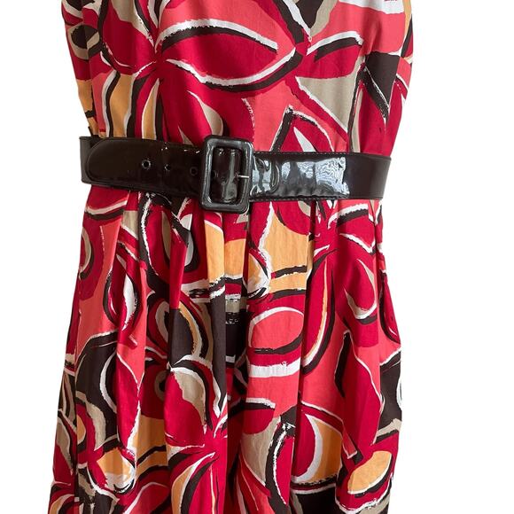 Cato Women Dress 16 Multicolor Abstract Print Smock Back Retro Style Rockabilly - Picture 14 of 16